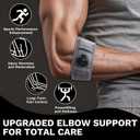 Tennis Elbow Brace for Men Women, Elbow Brace for Tendonitis Tennis Elbow & Golfer's Elbow, Adjustable Elbow Strap, Gray, REGULAR Size (M/L), 9"11.5", 1 Pack (Gray, M)