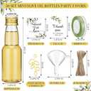 Suclain 50 Set Mini Olive Oil Bottles 2 oz Small Homemade Olive Oil Plastic Bottles with Caps Funnels and Tags Reusable Containers for Wedding Baby Shower Favors
