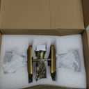 2 Pack Crystal Glass Dummy Door Knobs, Non-Turning Single Side Dummy Door Knob for Interior Doors in Antique Brass