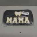 Stocking Stuffers Fanny Packs Christmas Gifts for Mom, Chenille MAMA Bow Patches Crossbody Bags Birthday Gifts From Daughter Son Husband, Black Nylon Women Belt Bag Must Haves for Travel Walking