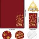 Whaline Merry Christmas Guest Paper Napkin Red Gold Foil 3 Ply Disposable Napkin Xmas Tree Dinner Hand Napkin Towel for Winter Party Supplies Table Decor, 80Pcs