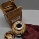 Wooden urn for Small Keepsake 20 Cu in Capacity Blue Urn for Man and Women Burial and Funeral Urn Handcrafted Design Wooden Cremation Urns for Human Ashes Adult Male Decorative urn