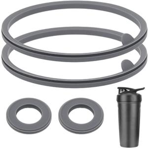3 x 4pcs Lid Gasket Replacement for Blender Bottle Strada Flip Shaker Cup Water Bottle Parts Accessories Leak-Proof, 2 Sizes Silicone Seal Ring for Blenderbottle Strada Flip Shaker 24 oz 28 oz(Gray)