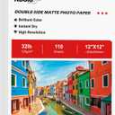 Koala Thin Presentation Paper Double-Sided Matte for Printing Photo 12X12 Inches 110 Sheets Square Photo Paper 32LB Compatible with Inkjet Printer