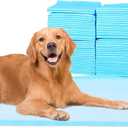 Super Absorbent Waterproof Dog and Puppy Pet Training Pad, Housebreaking Pet Pad, 50-Count Extra Middle-Size, 28X30, Blue
