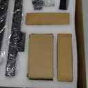 SNBTLA Matte-Black Front Door Handle - Modern Entry Door Lock Set with Deadbolt,Exterior Door Lever 3 Keys for Left & Right Hand Door (Black)