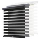 AOSKY Cordless Zebra Blinds for Indoor Windows, 51" W x 72" H, Black