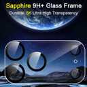 2 x Ferilinso 6 Pack Camera Lens Protector for iPhone 17 Pro Max Accessories, Phone Case Friendly, 9H+ Tempered Glass Cover, Ultra HD, Anti-Scratch, Not Easy to Break, Strong Adsorption