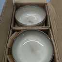 GBHOME Ceramic Dinnerware Sets for 8, 24 Pieces Stoneware Plates and Bowls Sets, Reactive Glaze Dishes -Scratch Resistant, Dishwasher&Microwave Safe, Pale Khaki
