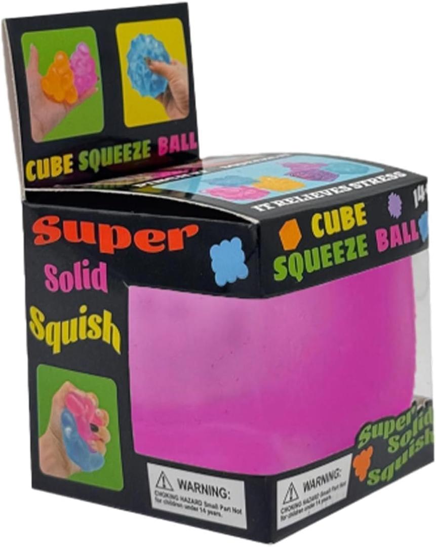 Premium Big Block Cube Sensory Toy with a Super Solid Squish Nice Square Shape Anxiety Sensory Squishy Fidget Toy Ice Cube Slow Rise (Purple)