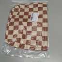 Cute Checkered Makeup Pouch for Women Small Make Up Bag for Zipper Initial Coquette Makeup Cosmetic Bags Pouches for Purse Aesthetic Travel Toiletry, Khaki Brown