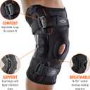 Shock Doctor Knee Brace, Compression Knee Brace for Men & Women, Hinged Knee Brace with Side Stabilizers, Maximum Support, Adjustable Dual Hinges, Knee Braces and Knee Support (Black)