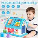 Montessori Toys for 1 Year Old, Baby Music Toys for 1 Year Old Girl Gift, 12-in-1 Musical House Toddler Learning Toy for 1 2 3 Ages, First Birthday Gifts for Girls and Boys, Educational Toy, (Blue)