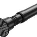 Small Tension Rod 16-38inch Black Tension Curtain Rod No Drilling Spring Rods for Windows Short Tension Rod Adjustable Curtain Rod for Windows, Door, Closet, Kitchen