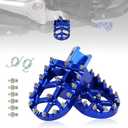 Foot Pegs for TW200,CNC 7075 Aluminum Dirt Bike Footpegs Footrests Pedals Rests for TW 200 1987-2025 - Blue