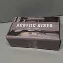 Aheroi Acrylic Risers, 8 Pcs 2 Set(7L~8L~9L) Display Risers, Black Arylic Display Stands Acrylic Shelf Riser, Display Holders for Vendor Events, Cupcake Stands, Toys Display Clear Shelves