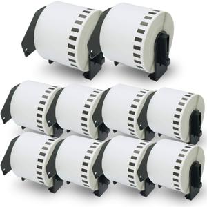 BETCKEY - Compatible Continuous Labels Replacement for Brother DK-2205 (2.4 in x 100 ft), Use with Brother QL Label Printers [10 Rolls]