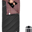 KingCamp Sleeping Bag for Adults, Cold Weather & Warm Extra Wide Big & Tall XL Portable Waterproof Flannel Sleeping Bags, Essentials Gear Accessories for Camping Backpacking Hiking Indoor & Outdoor