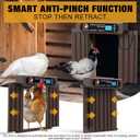 Automatic Chicken Coop Door Solar Powered, Extra Large Size, Anti-Pinch Design, Battery Powered Auto Chicken Door with Timer & Light Sensor, Solar Chicken Coop Door with Remote Control (50-100M)