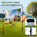 6.5FT Outdoor Banner Stand ,Adjustable Banner Pole with 2 Stakes