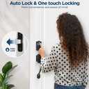 Keyless Entry Door Lock Handle Set, Smart Locks for Front Door Electronic Keypad Deadbolt with Lever Handle Custom User Codes Advanced Security & Easy Installation Aluminum Auto Lock