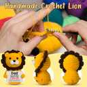 Dad Gifts from Son Daughter, Christmas Birthday Gifts for Dad Father Daddy, Papa Gift Idea, Funny Positive Handmade Crochet Lion Presents for Stepdad Bonusdad
