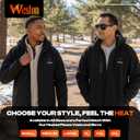 Weston Men’s Heated Coat, 4 Heating Zones, 7.4V, 4800 mAH Rechargeable Battery, 3 Adjustable Heat Levels