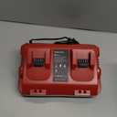 18V Rapid Charger Replacement for Milwaukee M18 Battery Charger Station 2Ports 48-59-1802 48-59-1812 Compatible with M-18 48-11-1850 48-11-1840 48-11-30 48-11-20