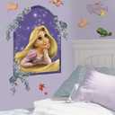 RoomMates Disney Tangled Rapunzel Peel and Stick Giant Wall Decals, Purple, 18 Decal Set, Vinyl, Removable, No Sticky Residue, For Smooth Surfaces