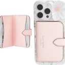 kate spade new york Morgan Magnetic Phone Wallet/Card Holder - Compatible with MagSafe Phones and Cases - Chalk Pink