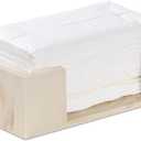 Marble Beige Napkin Holder for Bathroom, Countertop Paper Towel Dispenser for Kitchen, 10"L x 6"W for Multifold, C Fold, Trifold, Z Fold - Disposable Hand Towel Organizer, Guest Towels Holder