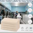 King Flat Sheet Only, 1 Pack Top Bed Sheets, Soft Breathable Brushed Microfiber Color-Coded Label Threads, (105"x102",Beige)