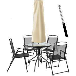 OKPOW Umbrella Covers for Outdoor Umbrellas - Small Patio Umbrella Cover for 6 ft to 9 ft Outdoor Table Umbrella - Waterproof Windproof Anti-UV Garden Parasol Covers, Khaki