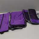 BAGAIL 4 Set/6 Set/8 Set Compression Packing Cubes Travel Accessories Expandable Packing Organizers(Purple HalfMesh 6 Set)