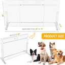 Clear Acrylic Dog Gate for Doorways & Stairs, 28" Tall Freestanding No Drill Pet Gate, Adjustable 40-70" Wide Transparent Indoor Dog Gate for Large Dogs with Stable Feet