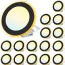EOSMILE 6 Inch Pack Black Recessed Lighting with Night Light 16 Pack