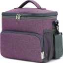 Unisex Insulated Lunch Bag, Purple, 10.2" x 7.5" x 9"