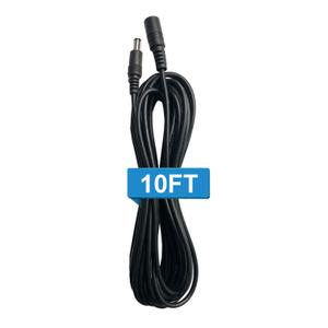 DC 12V Power Adapter Extension Cord Cable 10ft (3m) 18AWG 2.1mm x 5.5mm Male to Female Plug for CCTV Security Surveillance IP Cameras, DVR, LED Light Strip, Max Load 10A