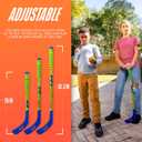 Franklin Sports NERF Proshot Kids Hockey Sticks + Ball Set - 2 Player Youth Indoor + Outdoor Set - 2 in 1 Knee + Floor Hockey - (2) NERF Proshot Youth Sticks + (1) Foam Ball Included