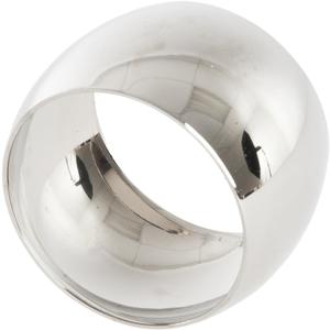 SARO LIFESTYLE NR212.S Everyday Round Shape Napkin Rings (4 Pack), Silver