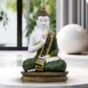 Accent Collection HZ Small Prayer Buddha Statue, 11" Decorative Desk Sculpture Home Office Decoration, Living Room Table Shelf Ornament, Spiritual Gifts