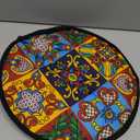 Zippered Tortilla Warmer Pouch - Fit 10 Burrito Size Tortillas, Insulated Fabric - Semicircular Secure Zipper, Talavera Tile Pattern Portable Holder for Parties & Festive Kitchen Decor, 12 Inch