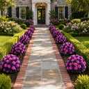 Artificial Flowers with Spike for Outdoor: 33in, Pink Purple, 2 Pcs