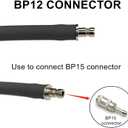 Universal NIBP Cuff with BP12 Connector for Neonate, 6-11 cm Reusable Dual Tube Nylon Replacement BP Cuff with Inner Airbag for Blood Pressure Monitor Machine, Size: Neonate(6-11cm)