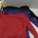 Huukeay 3 Pack Women's 3/4 Sleeve T-Shirts, V Neck Casual Tops Loose Fit Tunic Basic Tees 3/4 Length Sleeve Soft Blouses,M