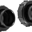 Black Pool Valve Adaptor Replacement 270100 Kit for Filter, FNS Plus Filter, Clean and Clear Plus Filter, Compatible with 2" and 2.5" Plumbing, Includes Socket Connectors and O-Rings