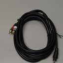 Monoprice Audio Cable - 15 Feet - Black | Premium Stereo Male to 2 RCA Male 22AWG, Gold Plated