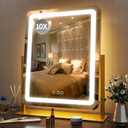 FENNIO Vanity Mirror with Lights 22 Inch- LED Lighted Makeup Mirror,Large Makeup Mirror with Lights,Touch Screen with 3-Color Lighting,Led Mirror Makeup,Dimmable(Gold)