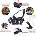 Mayerzon Dog Muzzle, Breathable Basket Muzzles for Small, Medium, Large and X-Large Aggressive Dogs Beagle German Shepherd Doberman, Cage Mouth Guard Stop Biting Chewing for Grooming Training