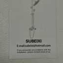 Matte Black Outdoor Shower Kit, 2 Handle 8 Inch Round Rain Shower Head Outdoor Shower Fixtures Faucet System with High Pressure Handheld Spray, Wall Mounted 